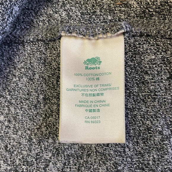 Roots Cotton Henley Sweater Grey Tri-blend - Picture 10 of 14